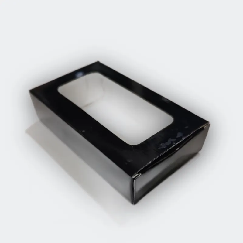 Premium mini return gift box in matte black with custom branding